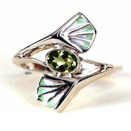 Ring Shakudo Peridot