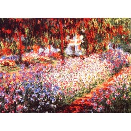 Wandtapijt Irissen in de tuin van Monet