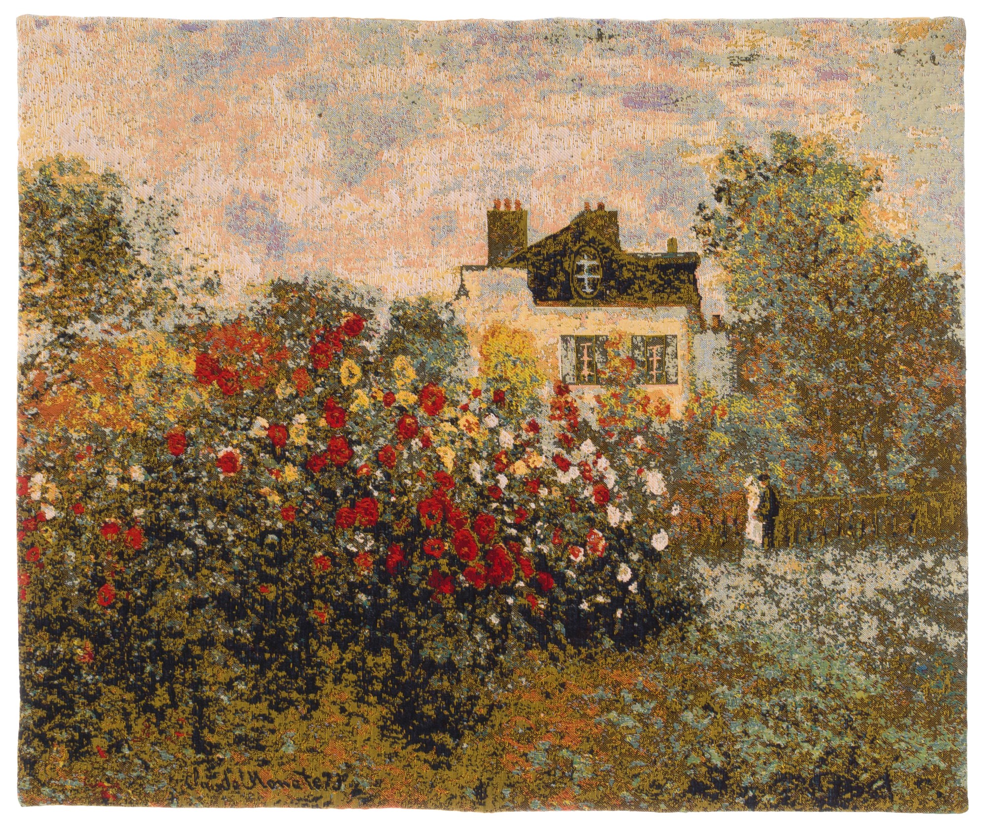 Wandkleed Huis en tuin van Monet