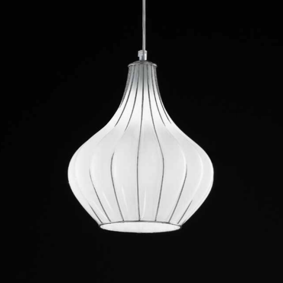 Venetiaanse Hanglamp Druppel | Opaal Wit