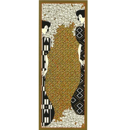 Wandkleed/Gobelin Klimt Silhouettes