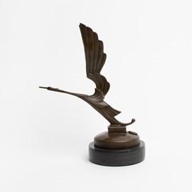 Bronzen sculptuur Art Deco Ooievaar