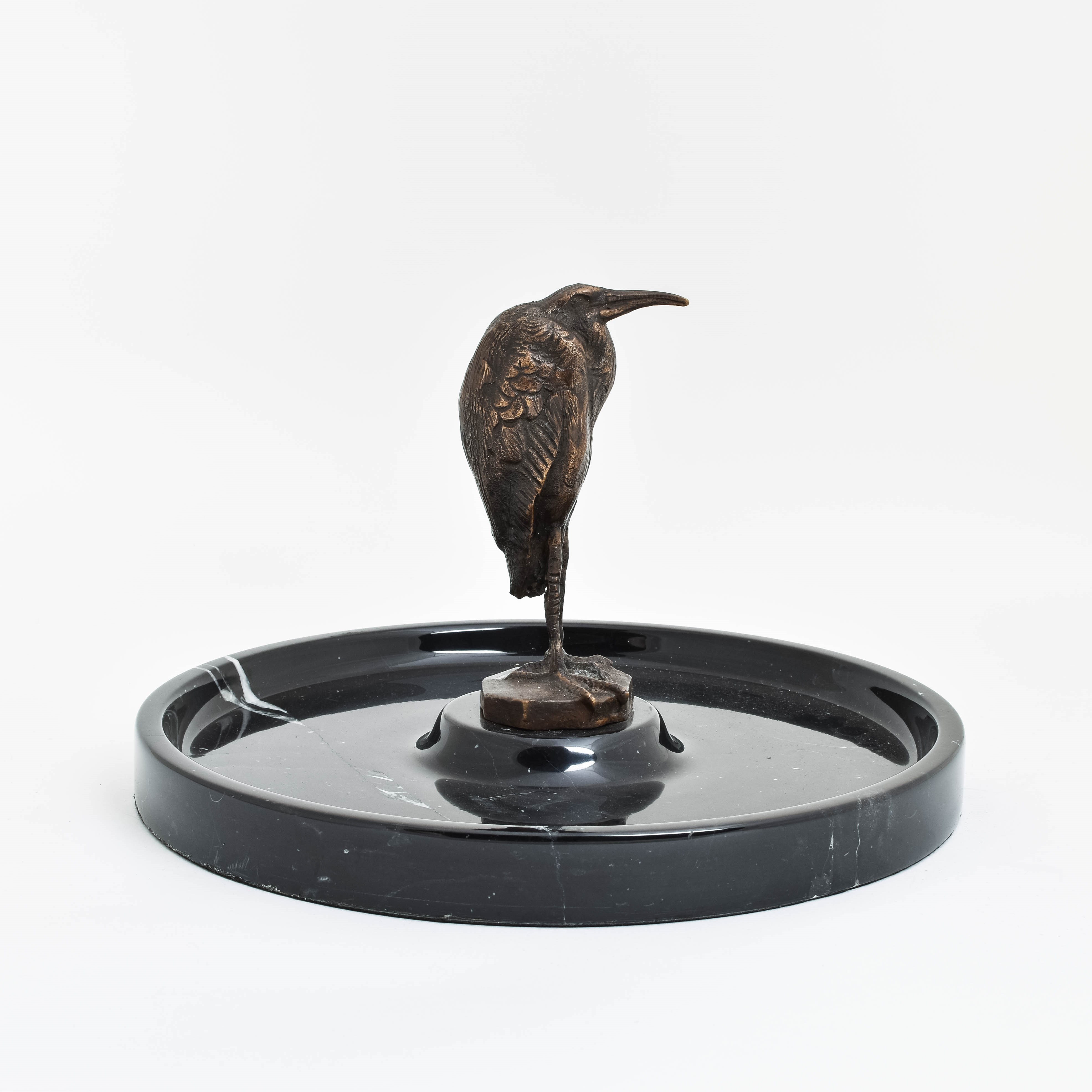 Bronzen Ibis in Marmer