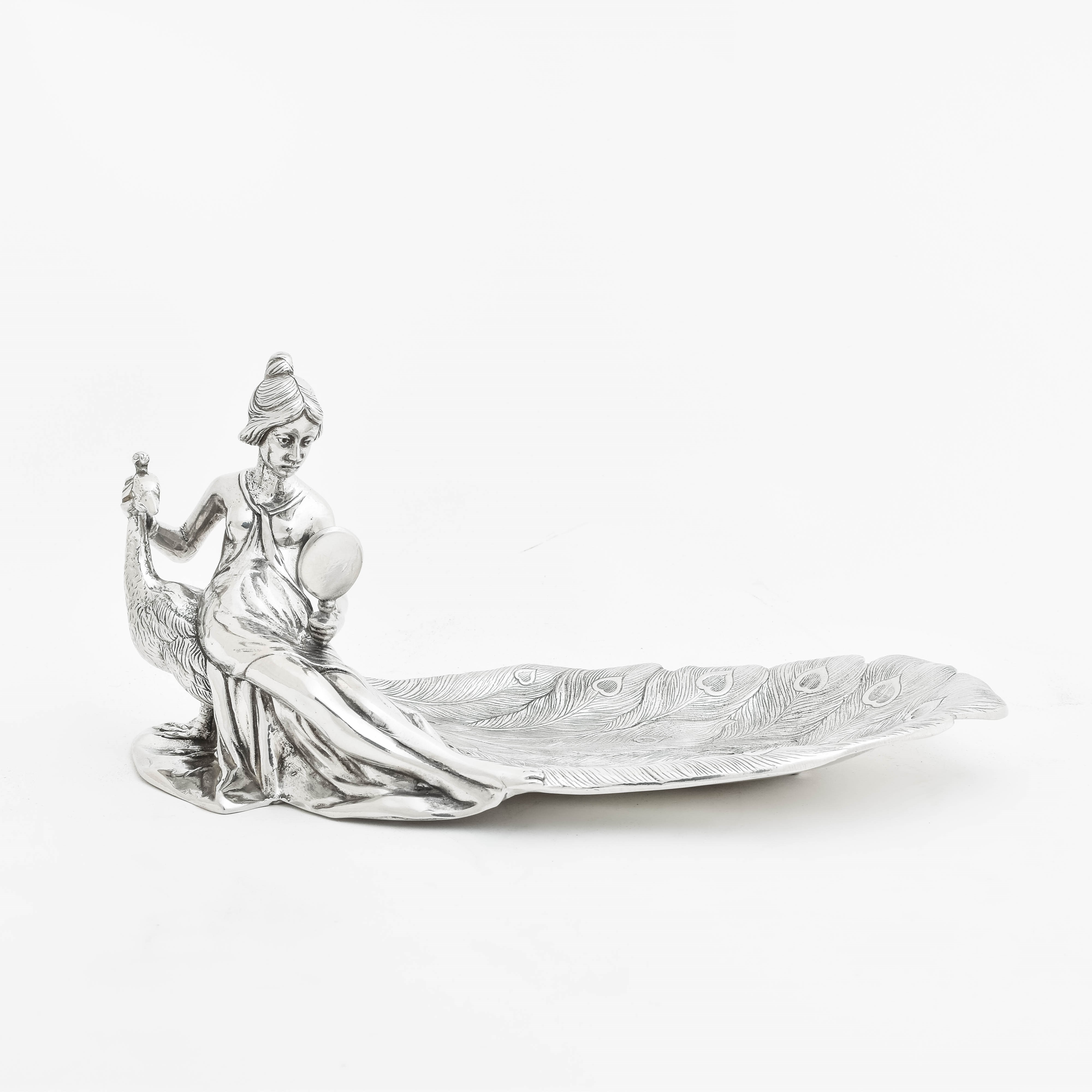 Art Nouveau Schaal Peacock