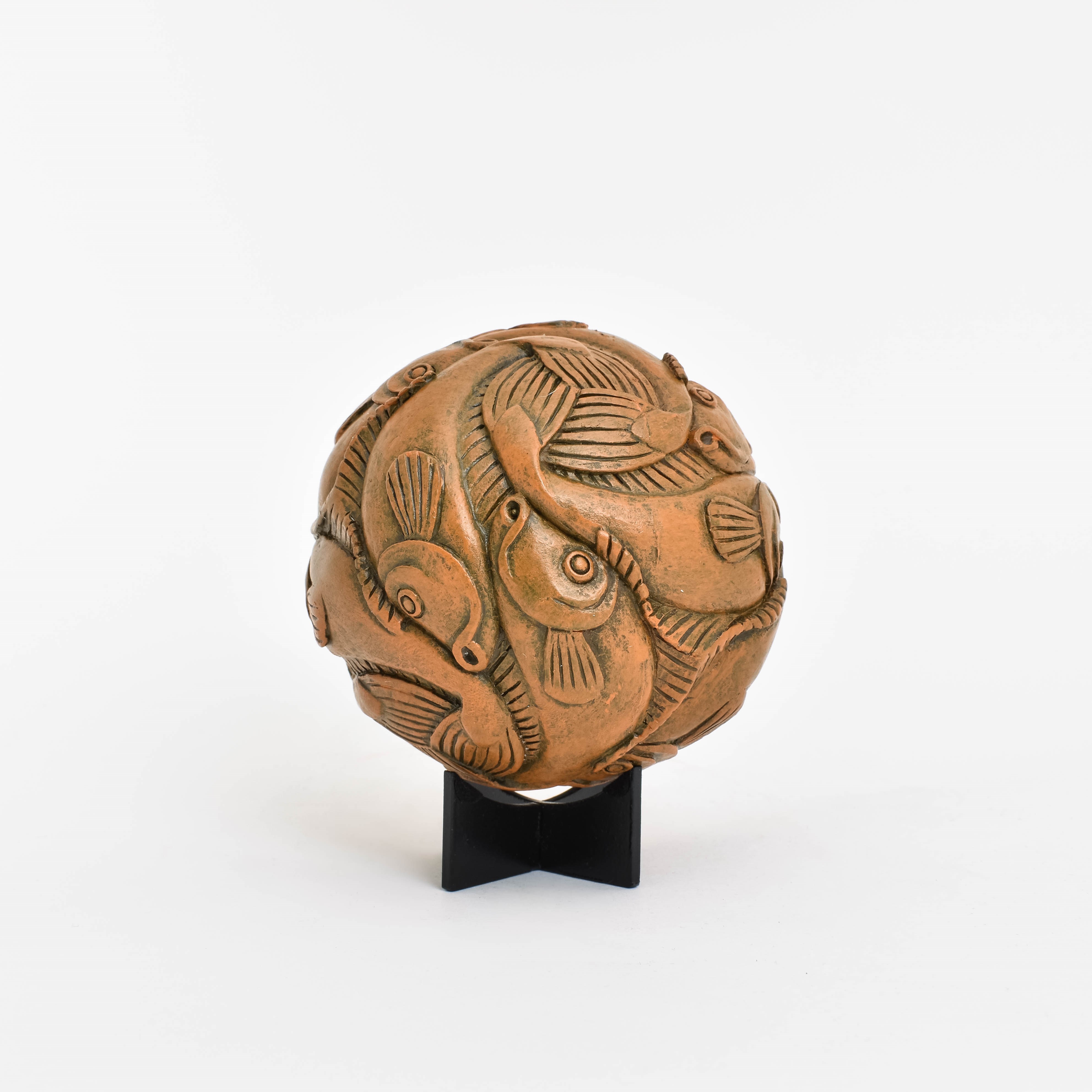 Sculptuur Escher Bol met Vissen 