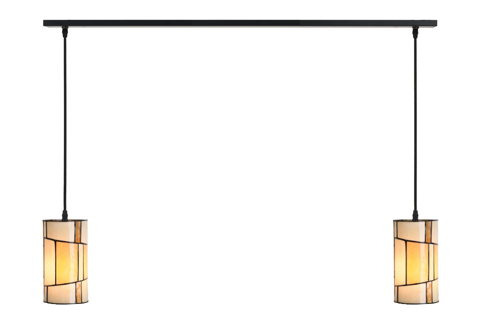2 x Tiffany Roundabout Small aan plafondbalk