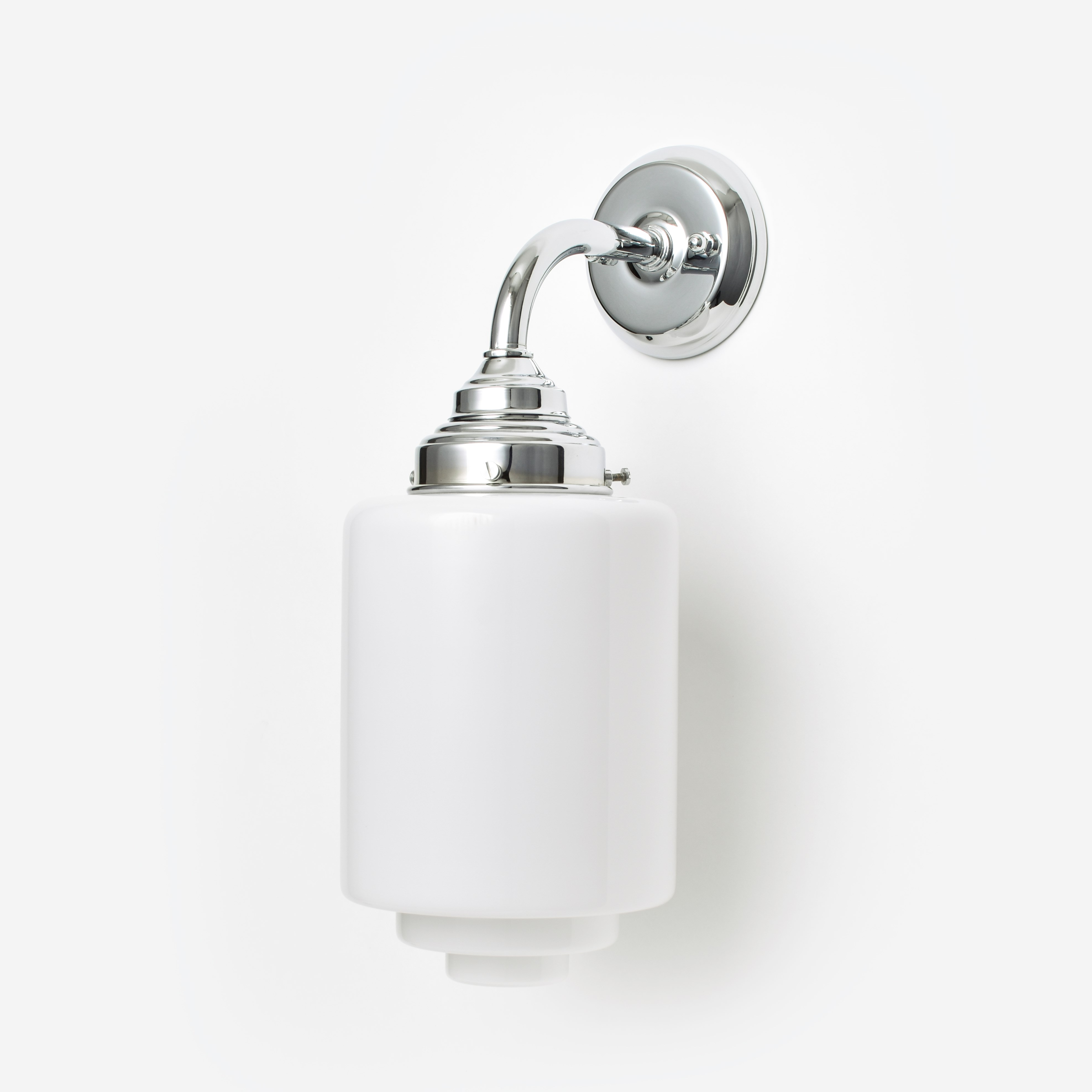 Wandlamp Getrapte Cilinder Medium Curve Chroom