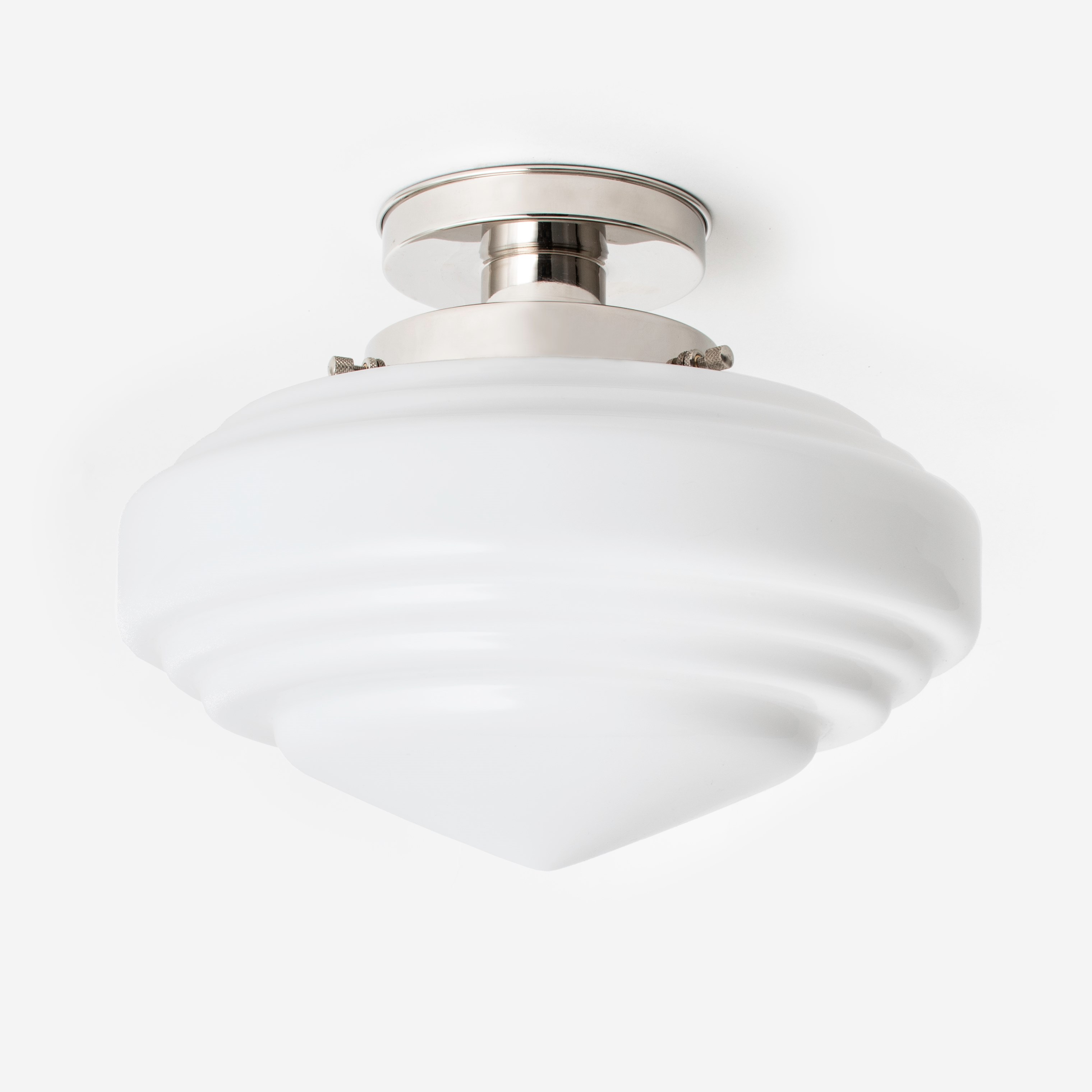 Plafonnière Deco Punt 20's Nikkel