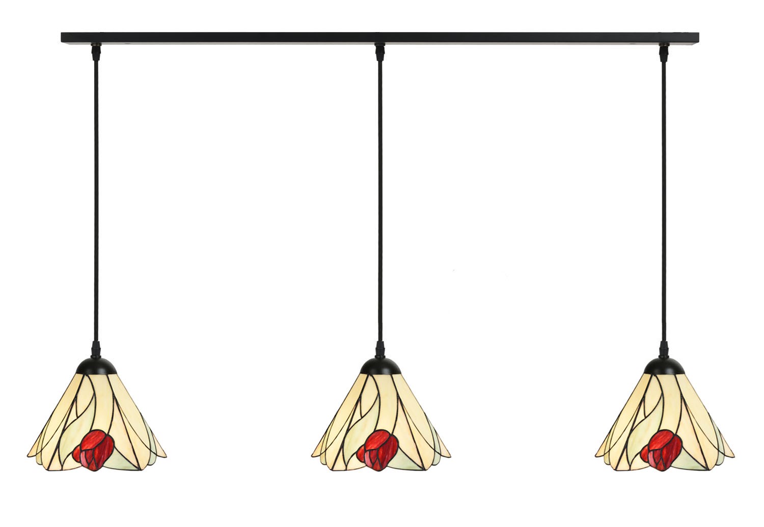 3 x Tiffany Tulip aan plafondbalk