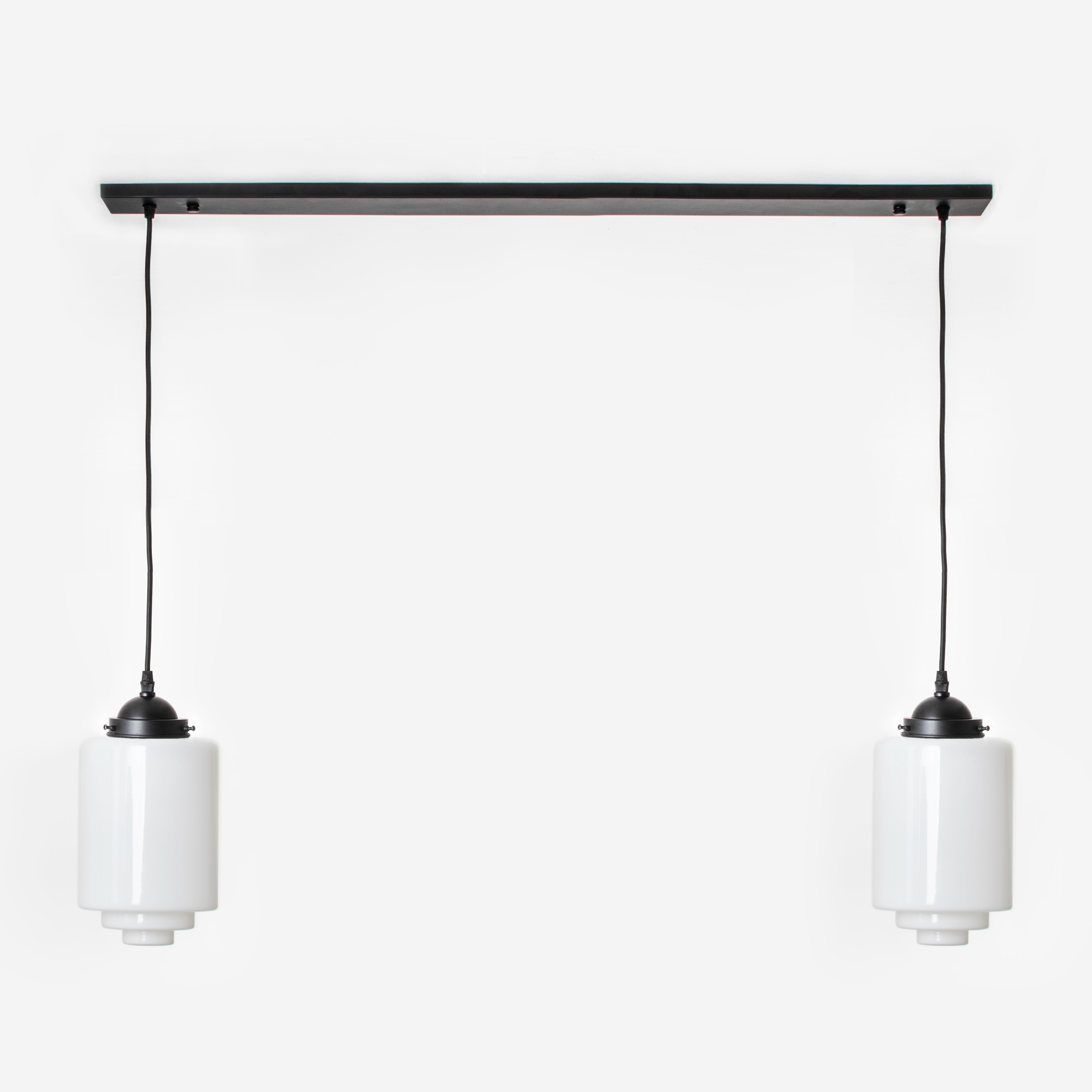2 x Getrapte Cilinder Medium aan plafondbalk Moonlight