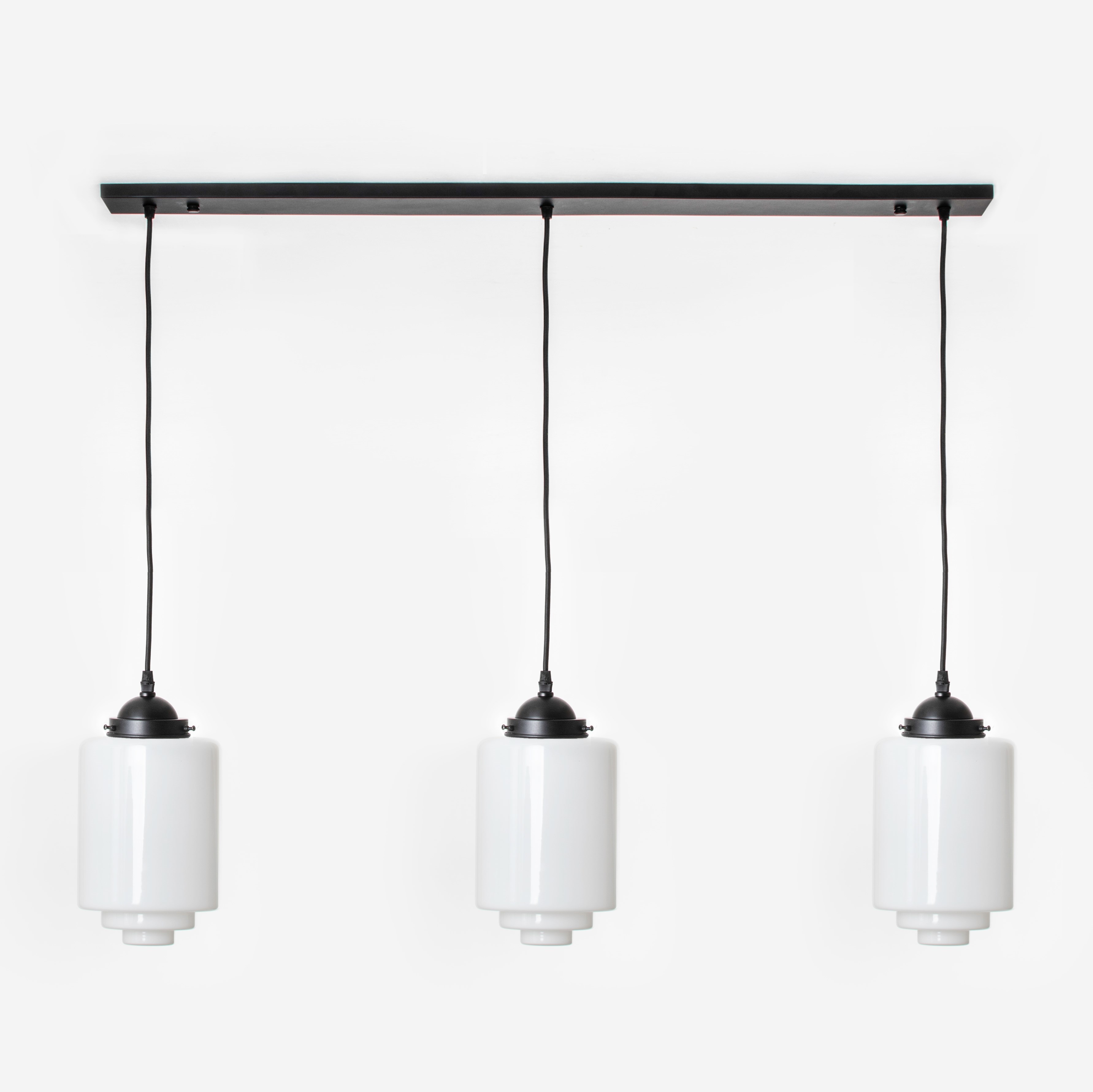3 x Getrapte Cilinder Medium aan plafondbalk Moonlight