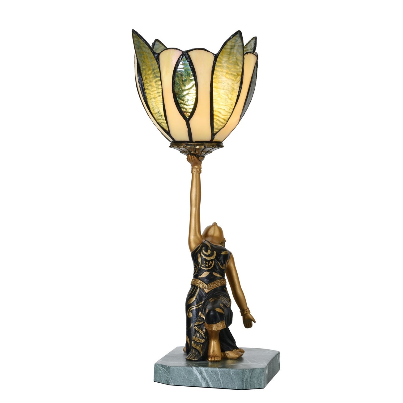 Tiffany tafellamp Golden Art Deco Lady