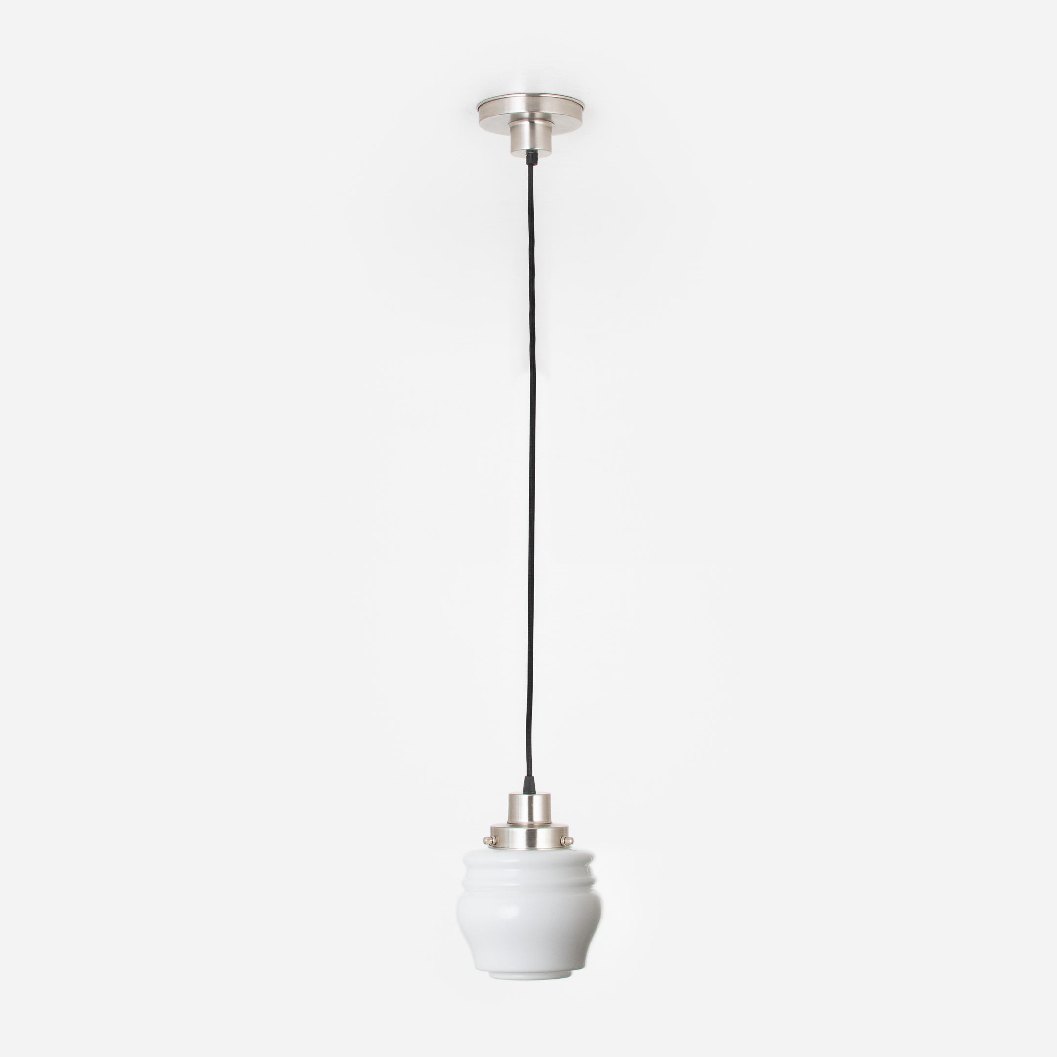 Hanglamp aan snoer Bloemknop 20's Matnikkel