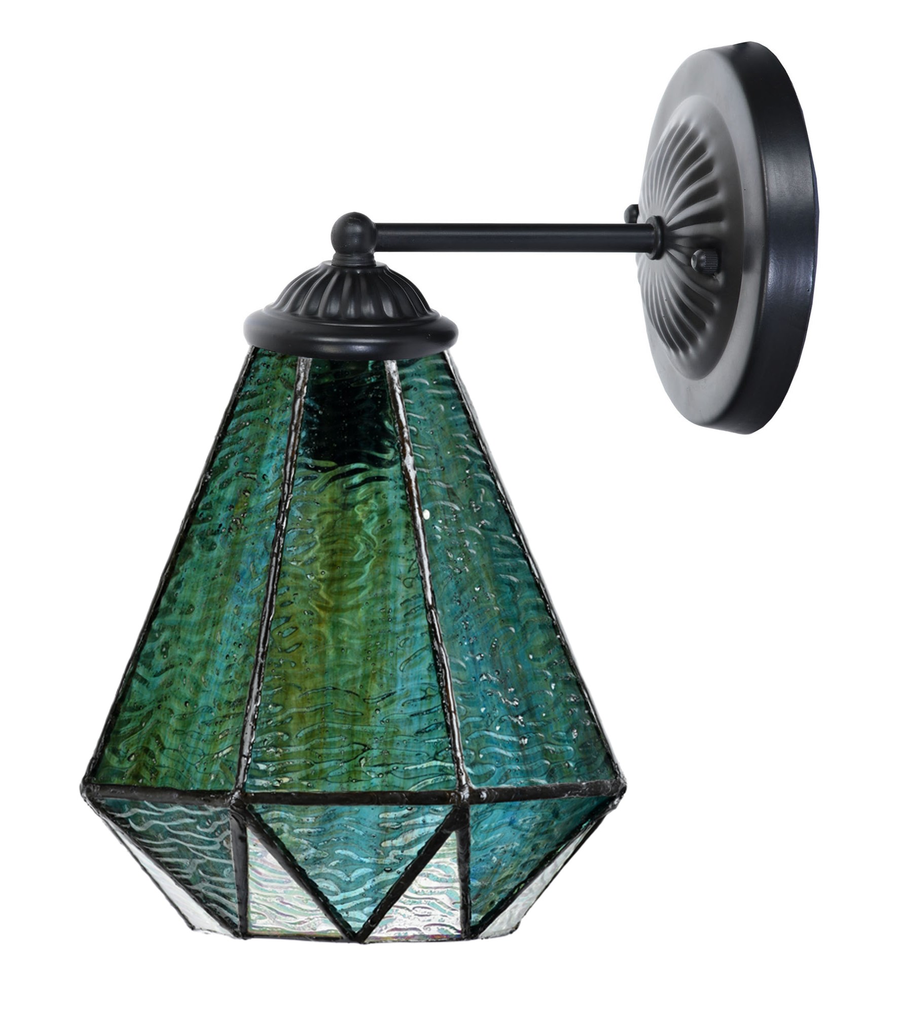 Tiffany wandlamp zwart met Arata Green