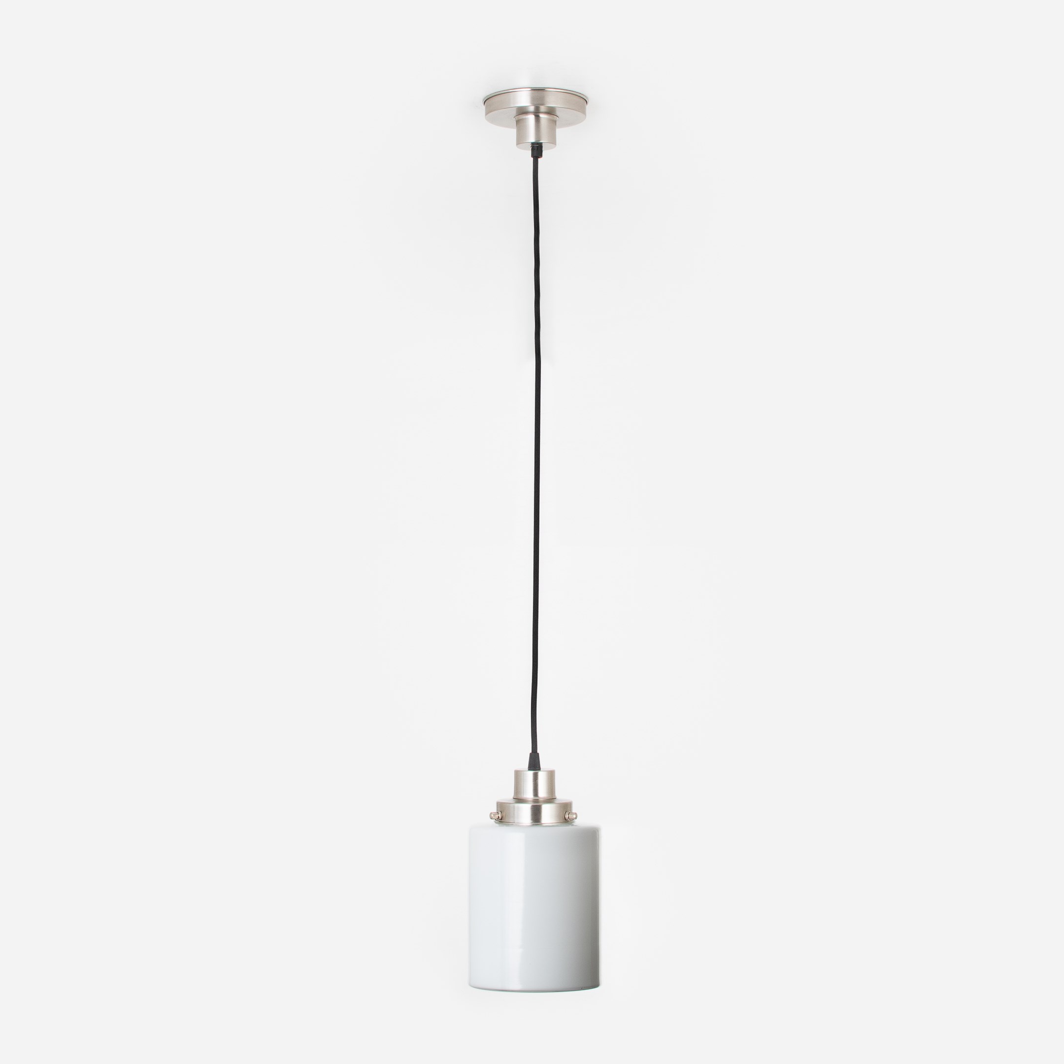 Hanglamp aan snoer Strakke Cilinder 20's Matnikkel
