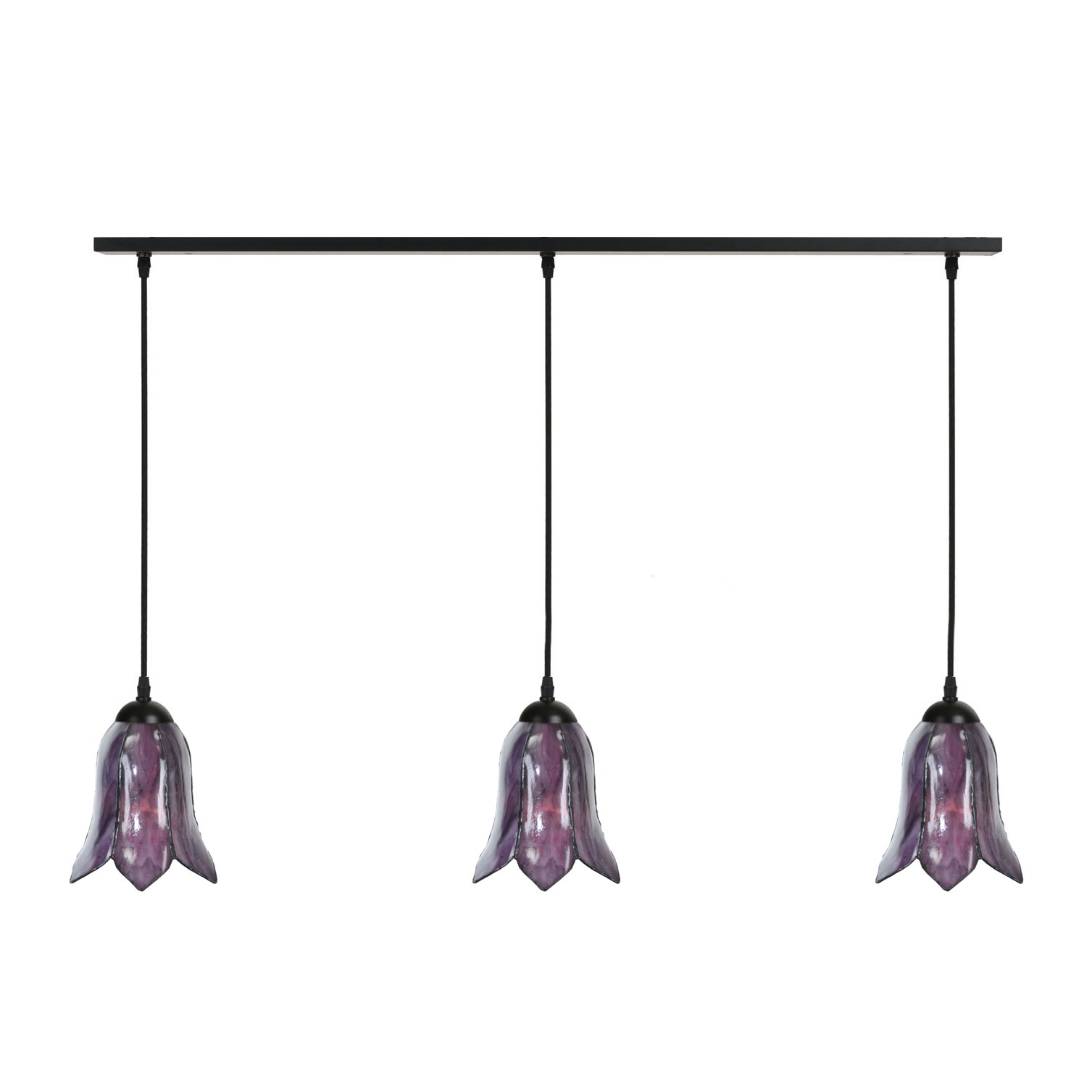 3 x Tiffany Gentian Purple aan plafondbalk