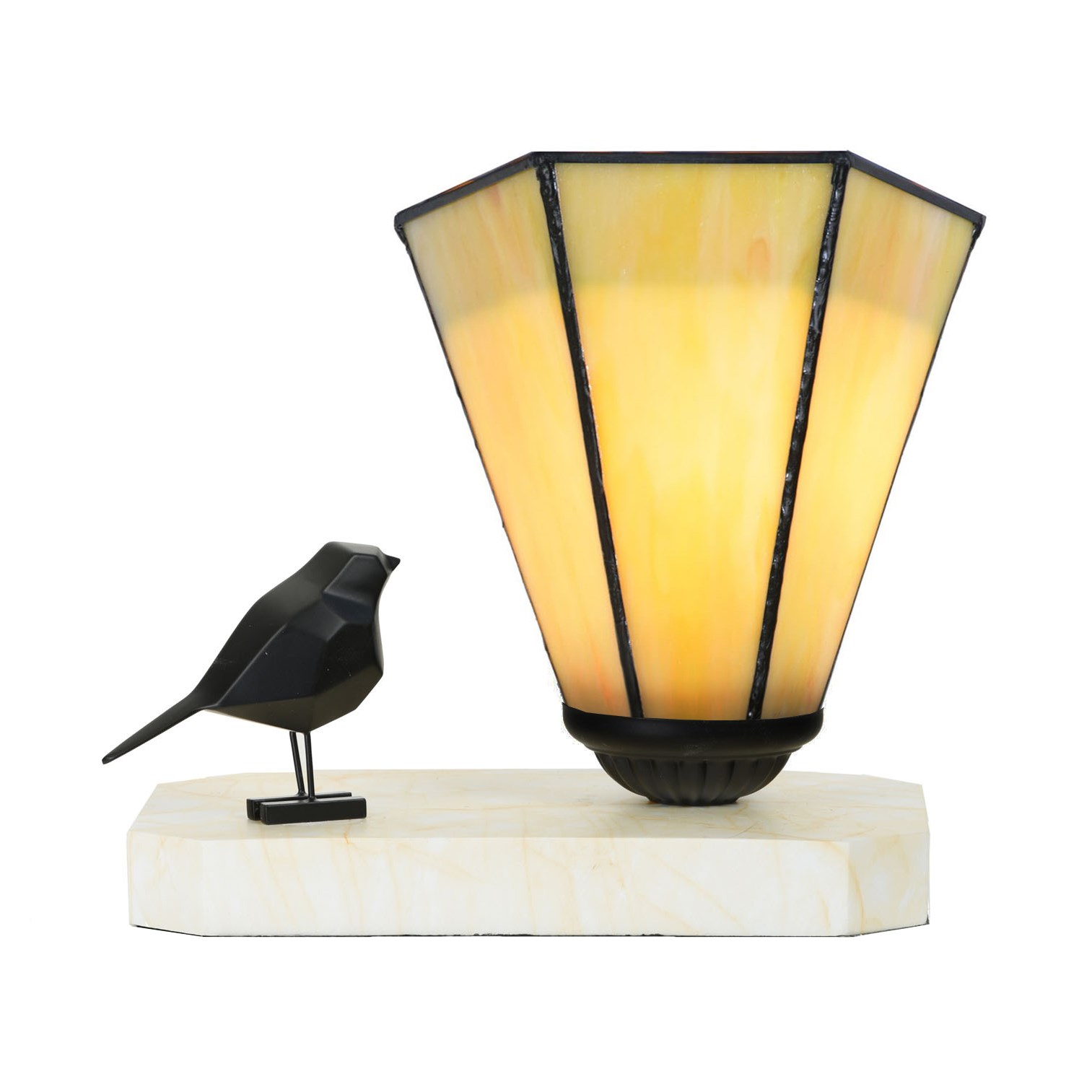 Tiffany tafellamp / sculptuur Ballade van een Vogel Narcissus