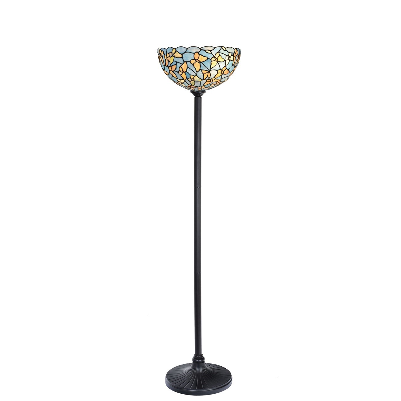 Tiffany Vloerlamp Zwart met Fly Away Ø 35