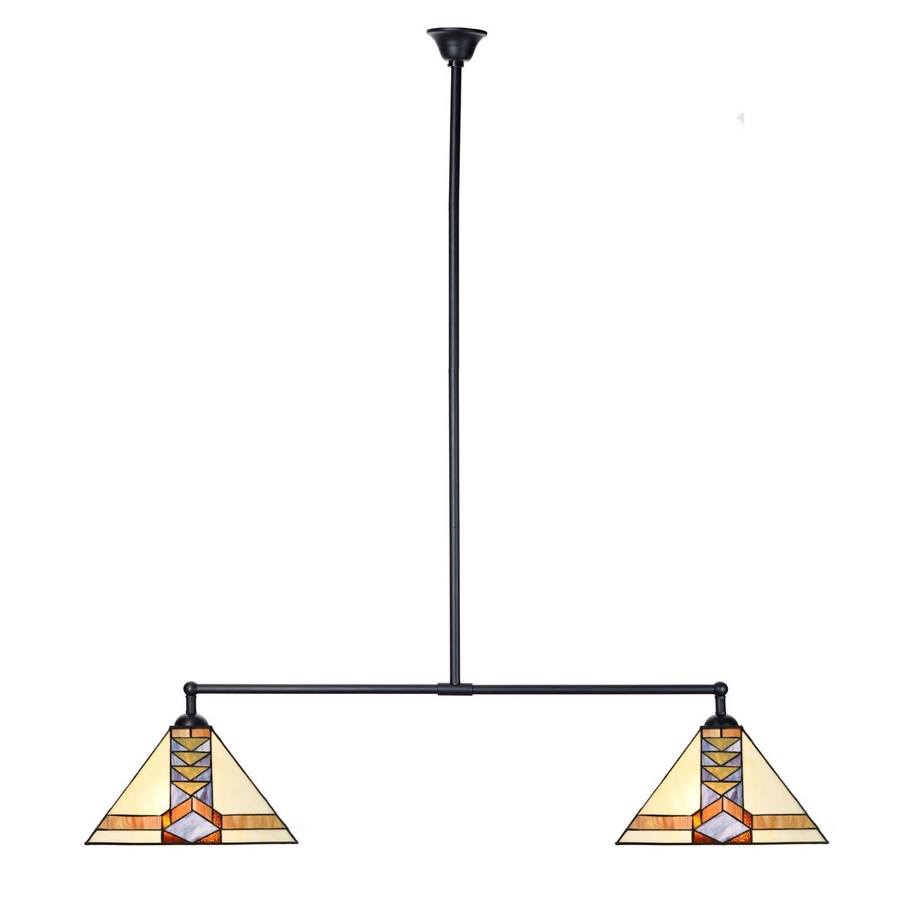 Tiffany T-lamp 2 lichts Pyramide