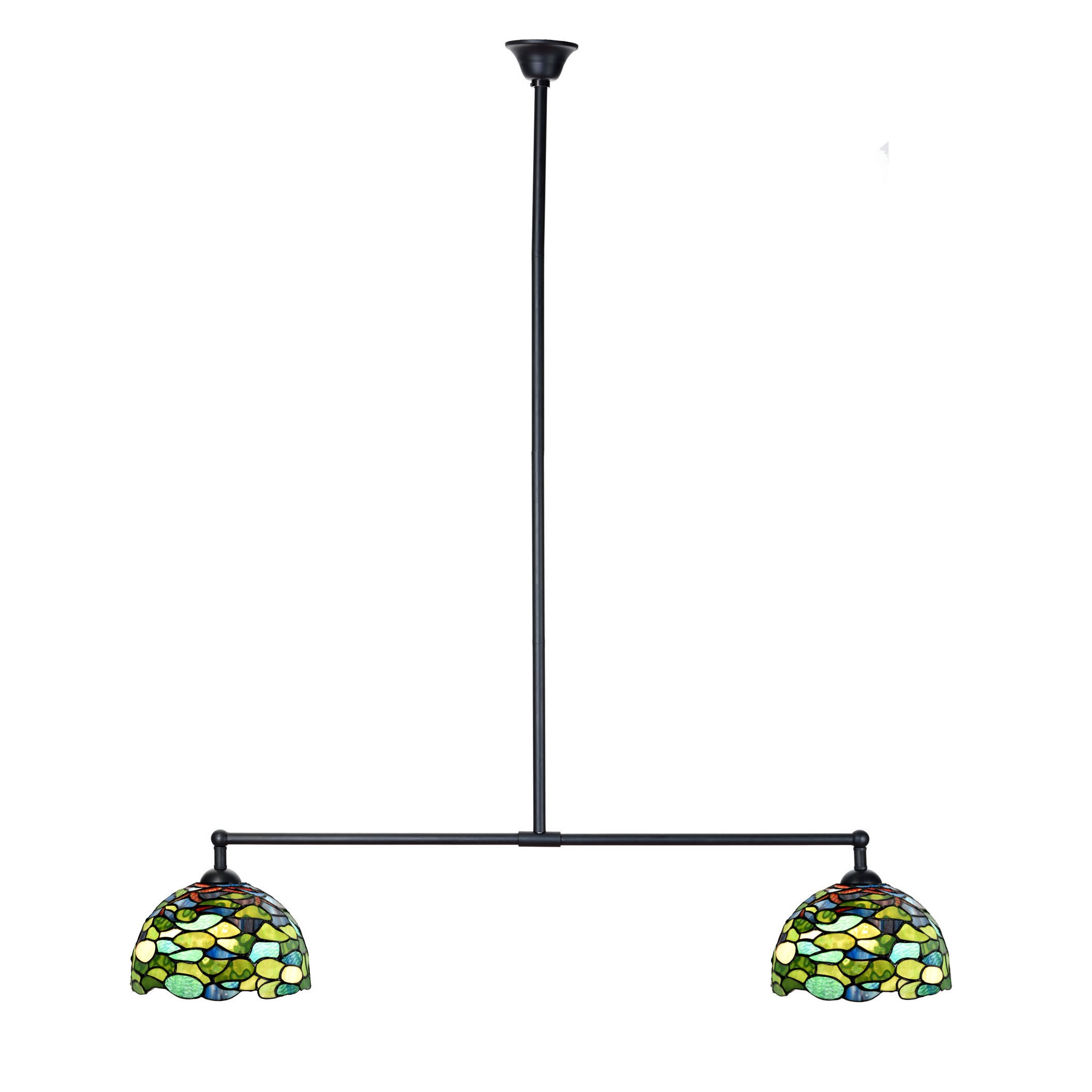 Tiffany T-lamp 2 lichts Hortensia