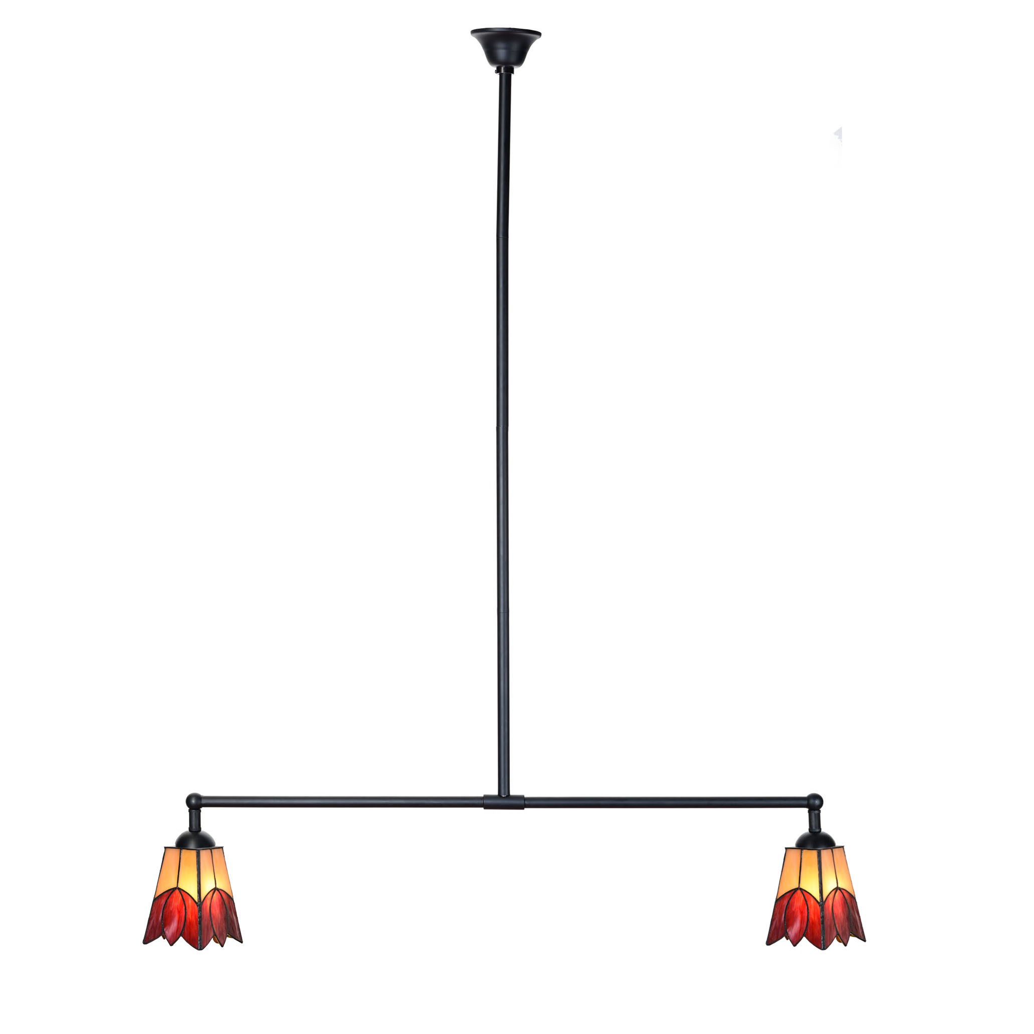 Tiffany T-lamp 2 lichts Fleur de Vanneau 