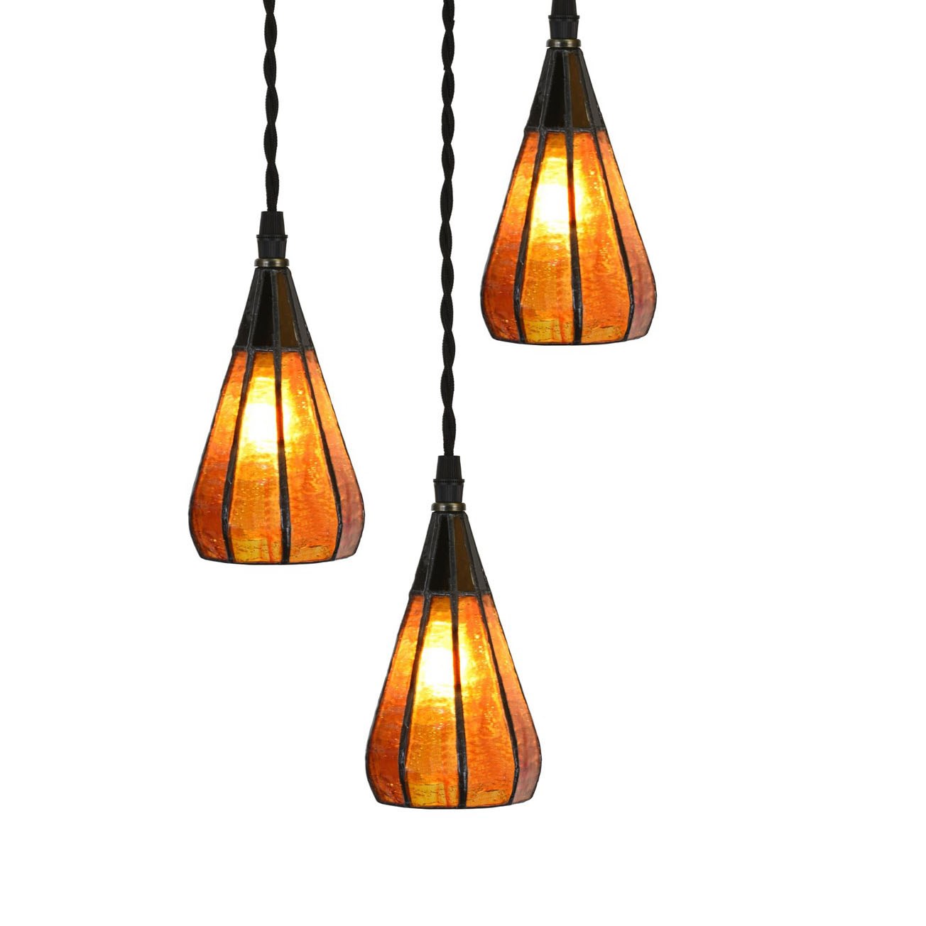 3 lichts Tiffany Kroonluchter Drop