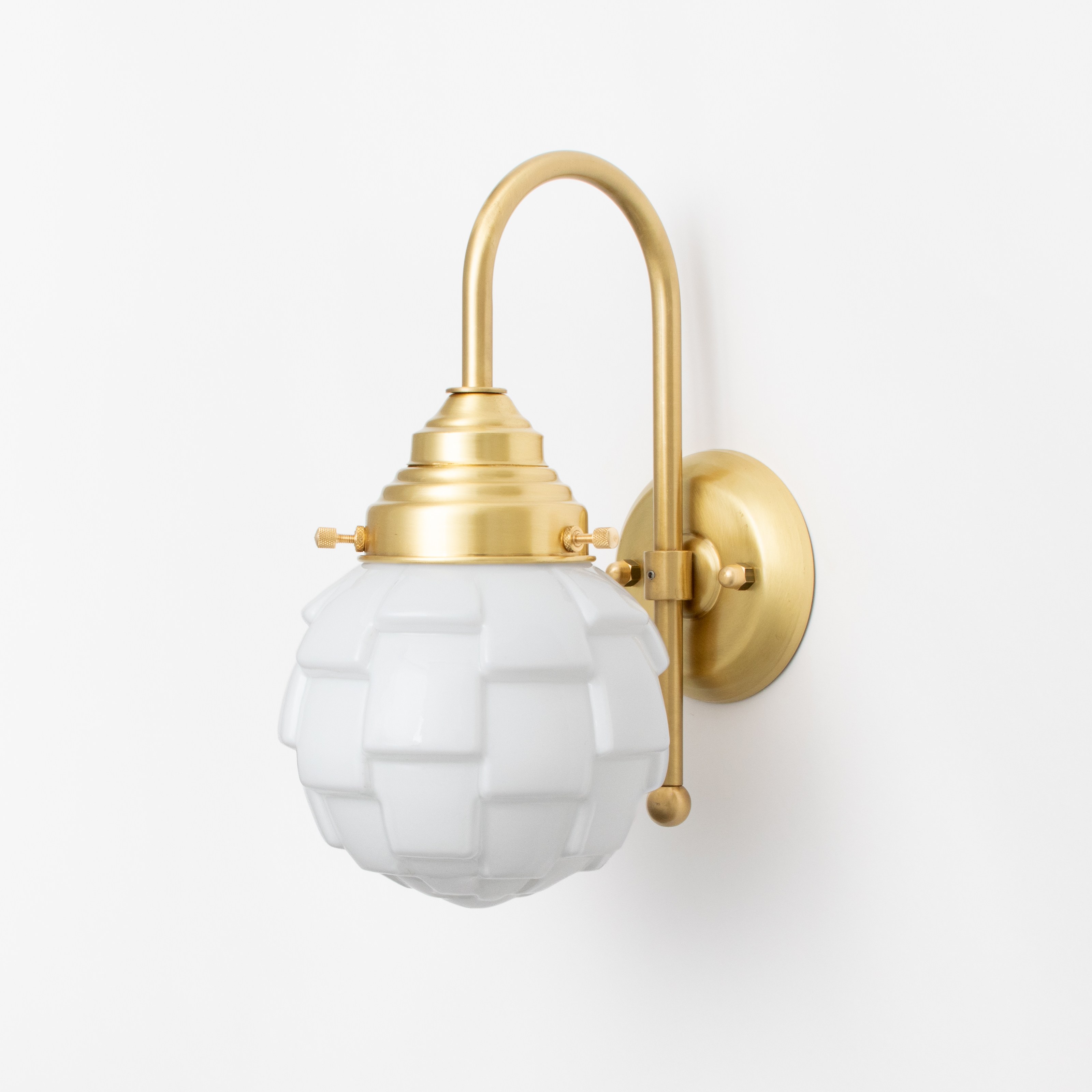 Wandlamp Bretagne Meander Messing