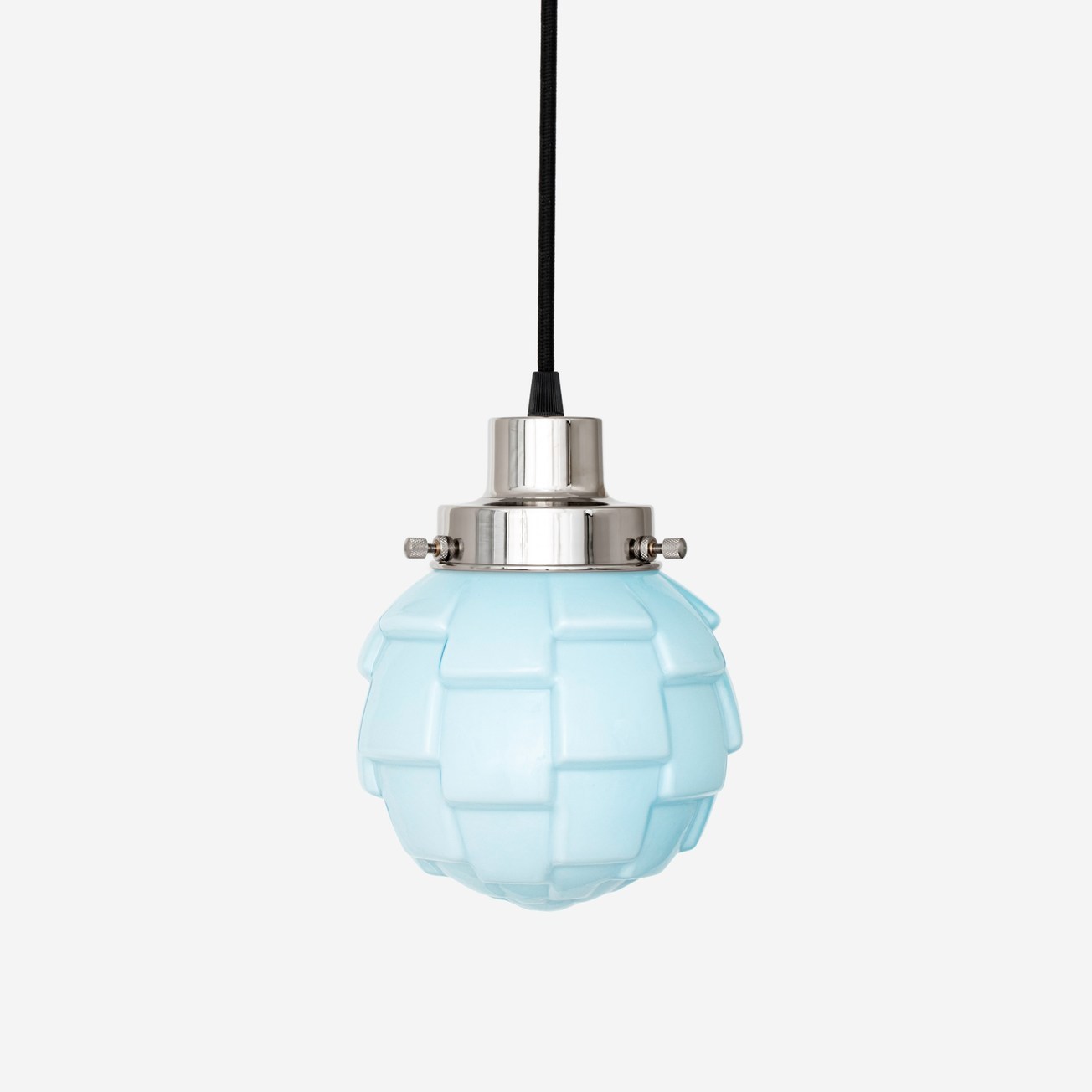 Hanglamp aan snoer Bretagne Misty 20's Nikkel