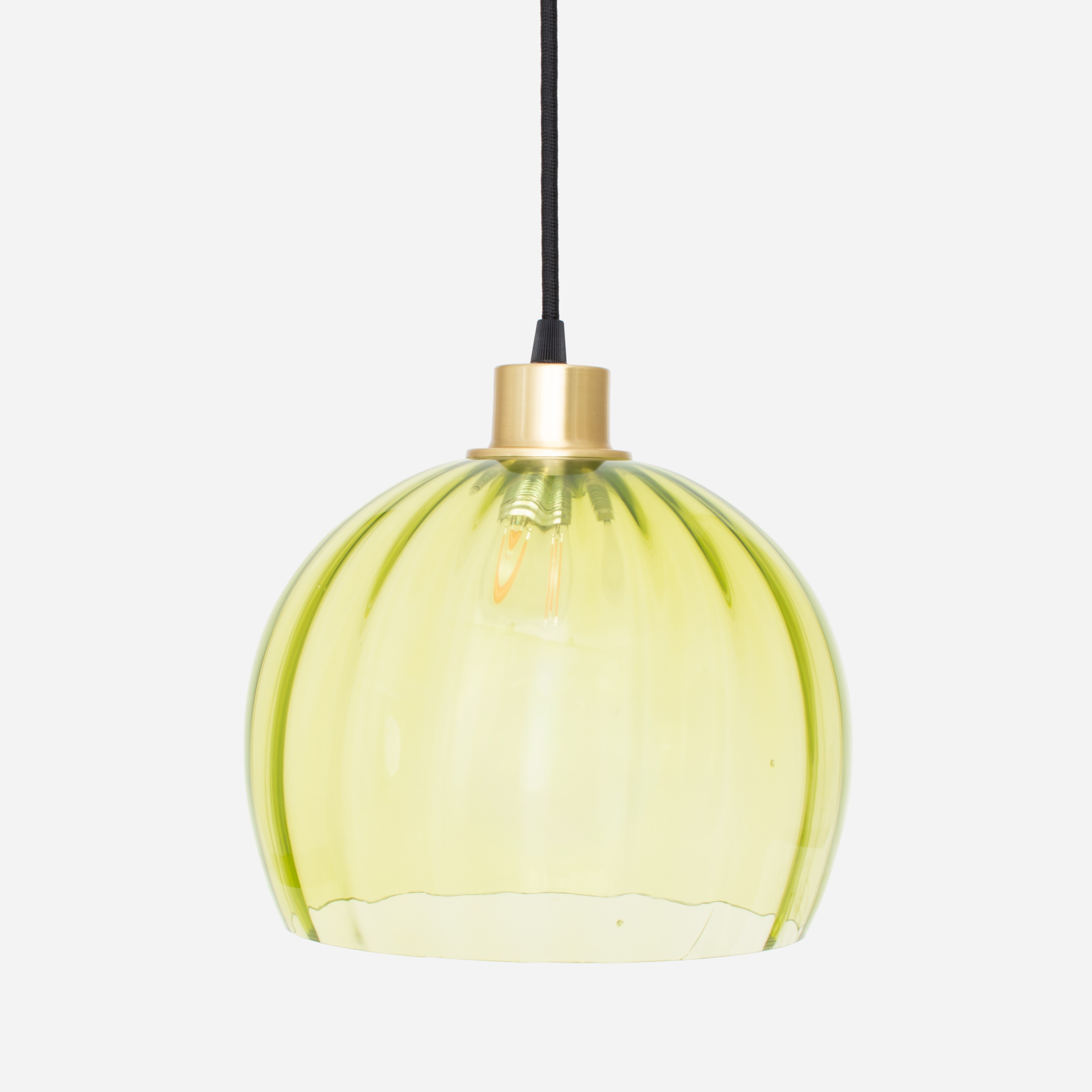 Hanglamp aan snoer Calabash Large Anika Green 20's Messing