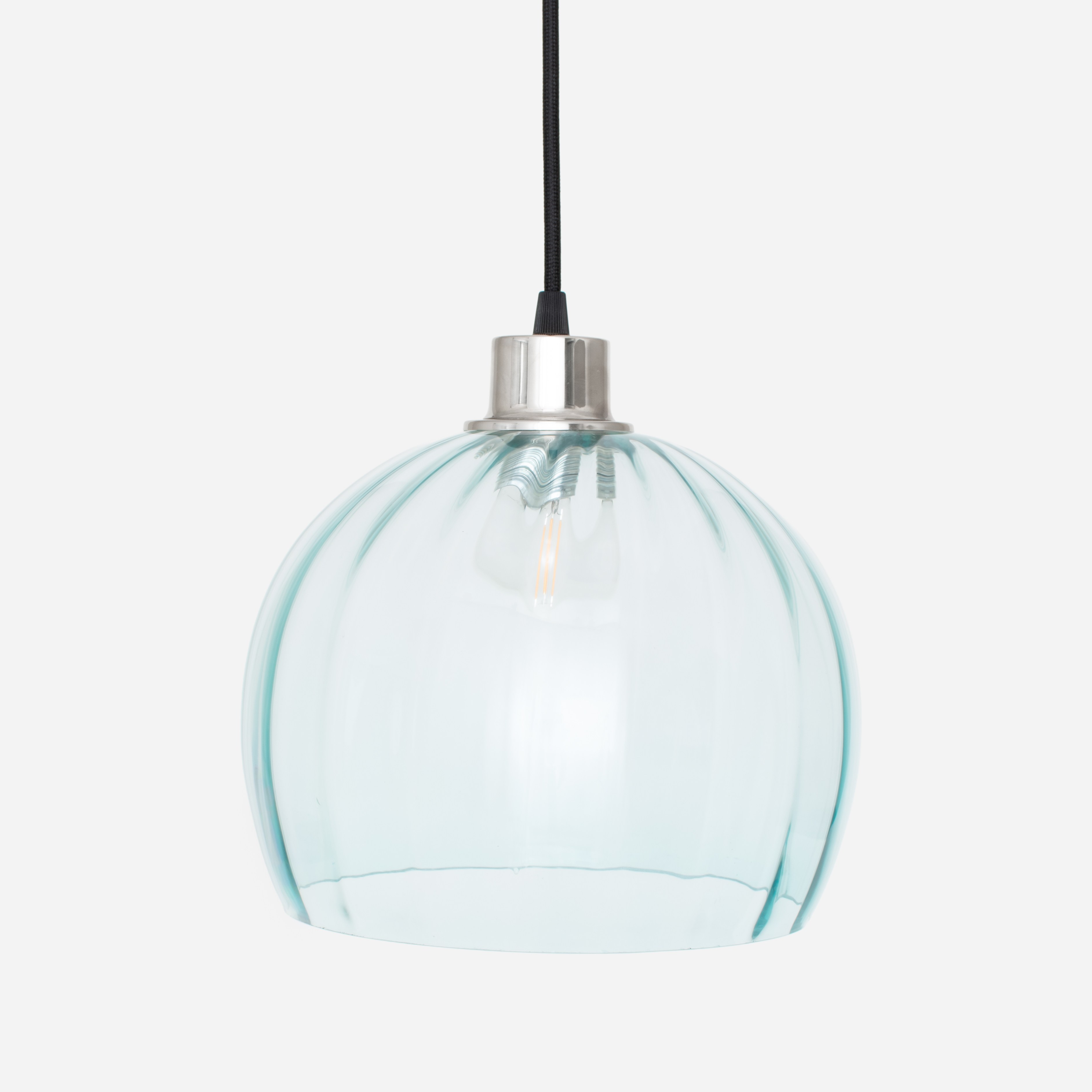 Hanglamp aan snoer Calabash Large Blue Ballet 20's Nikkel