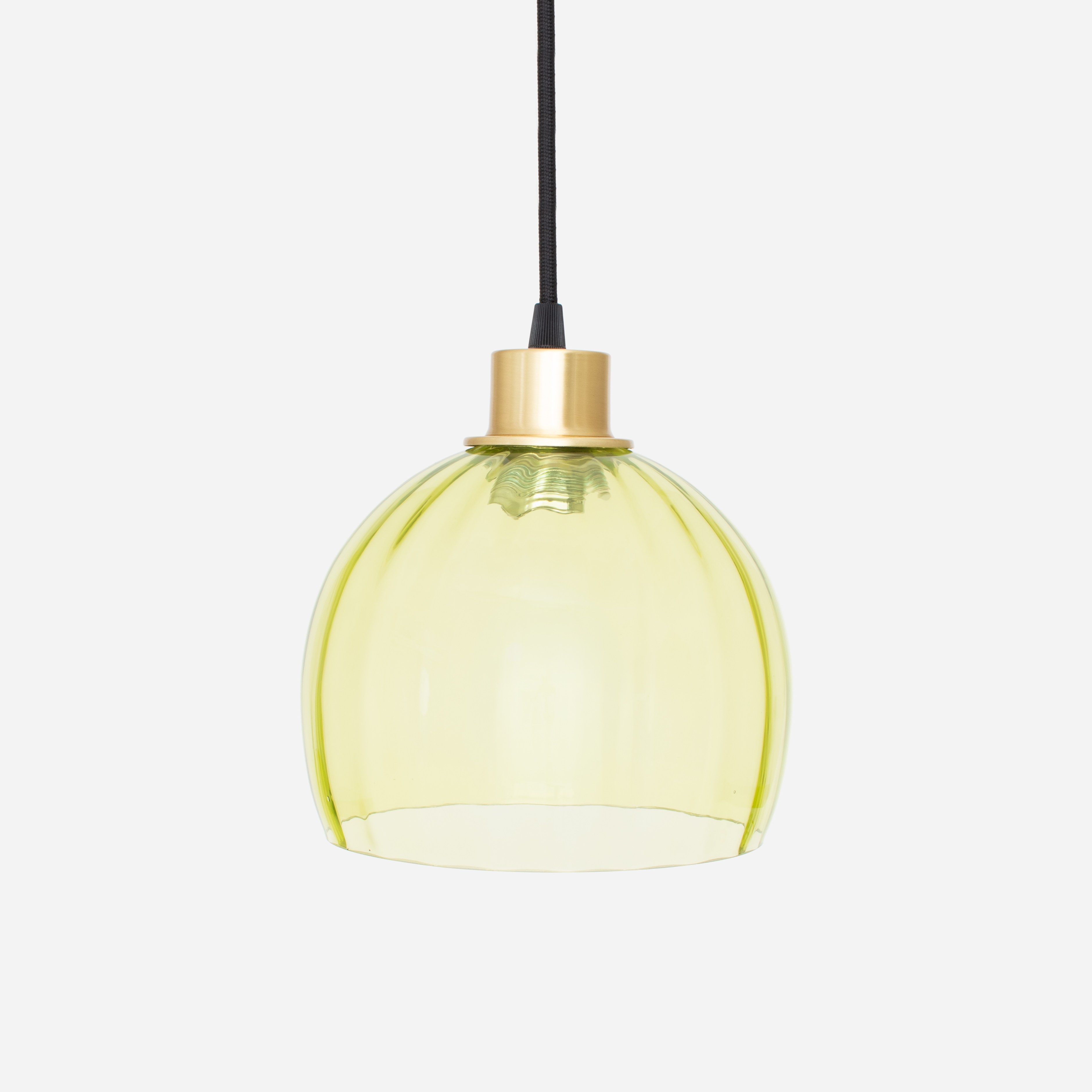 Hanglamp aan snoer Calabash Medium Anika Green 20's Messing