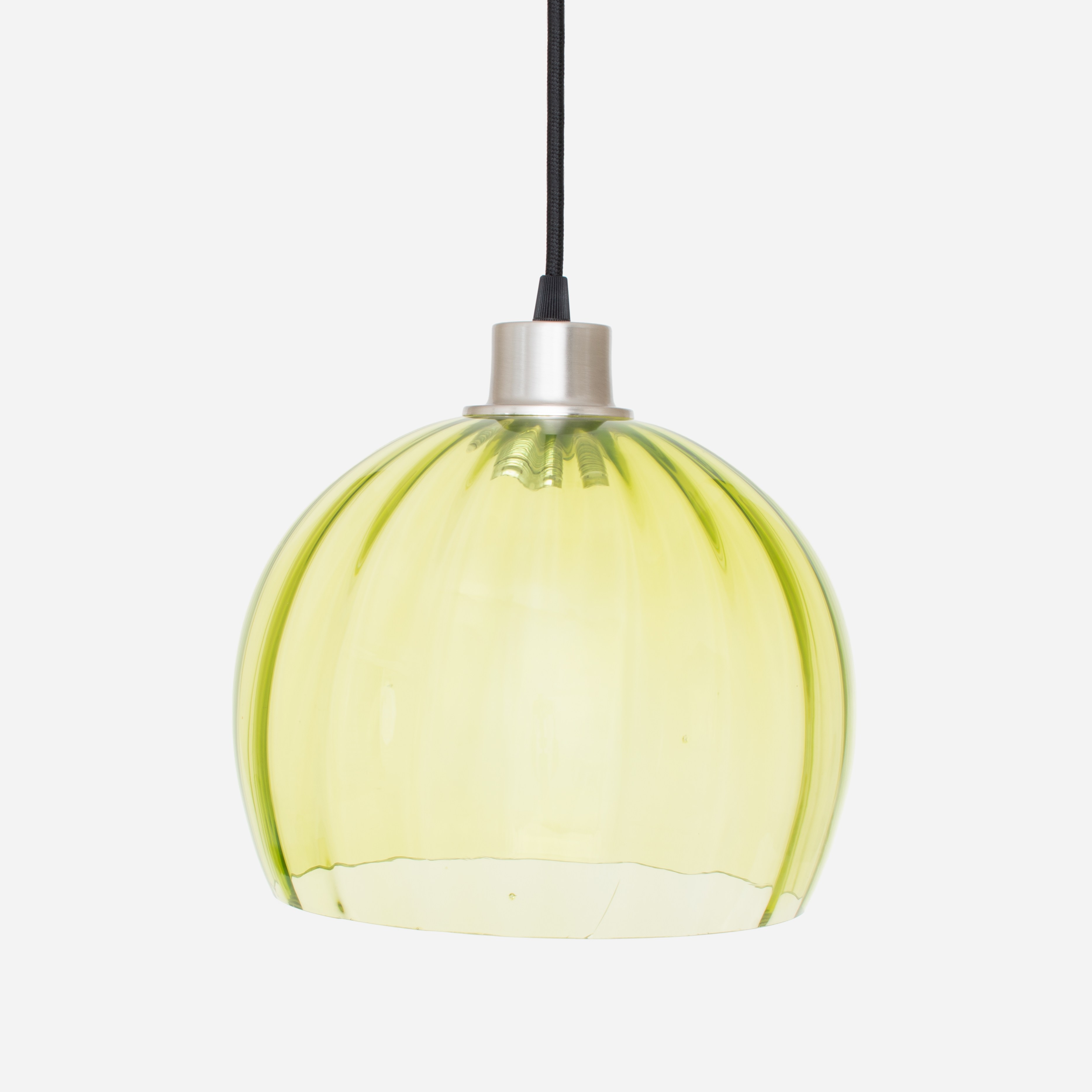 Hanglamp aan snoer Calabash Large Anika Green 20's Matnikkel