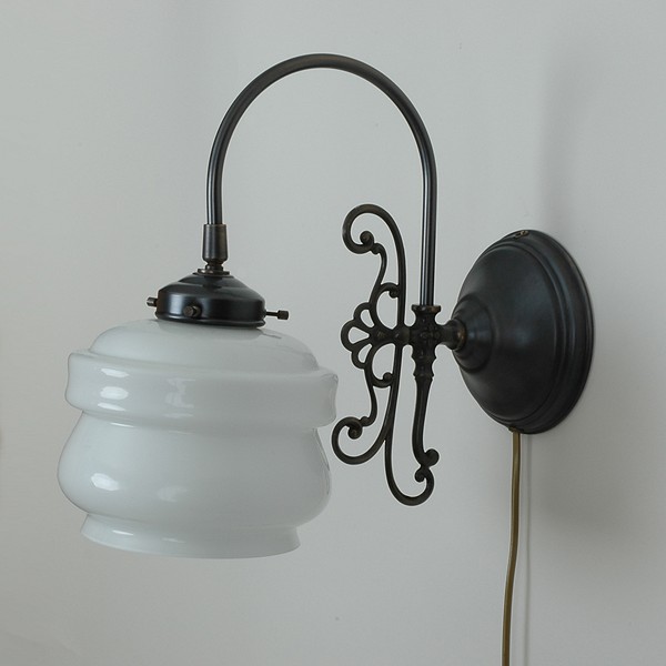 Wandlamp krullen Opaal