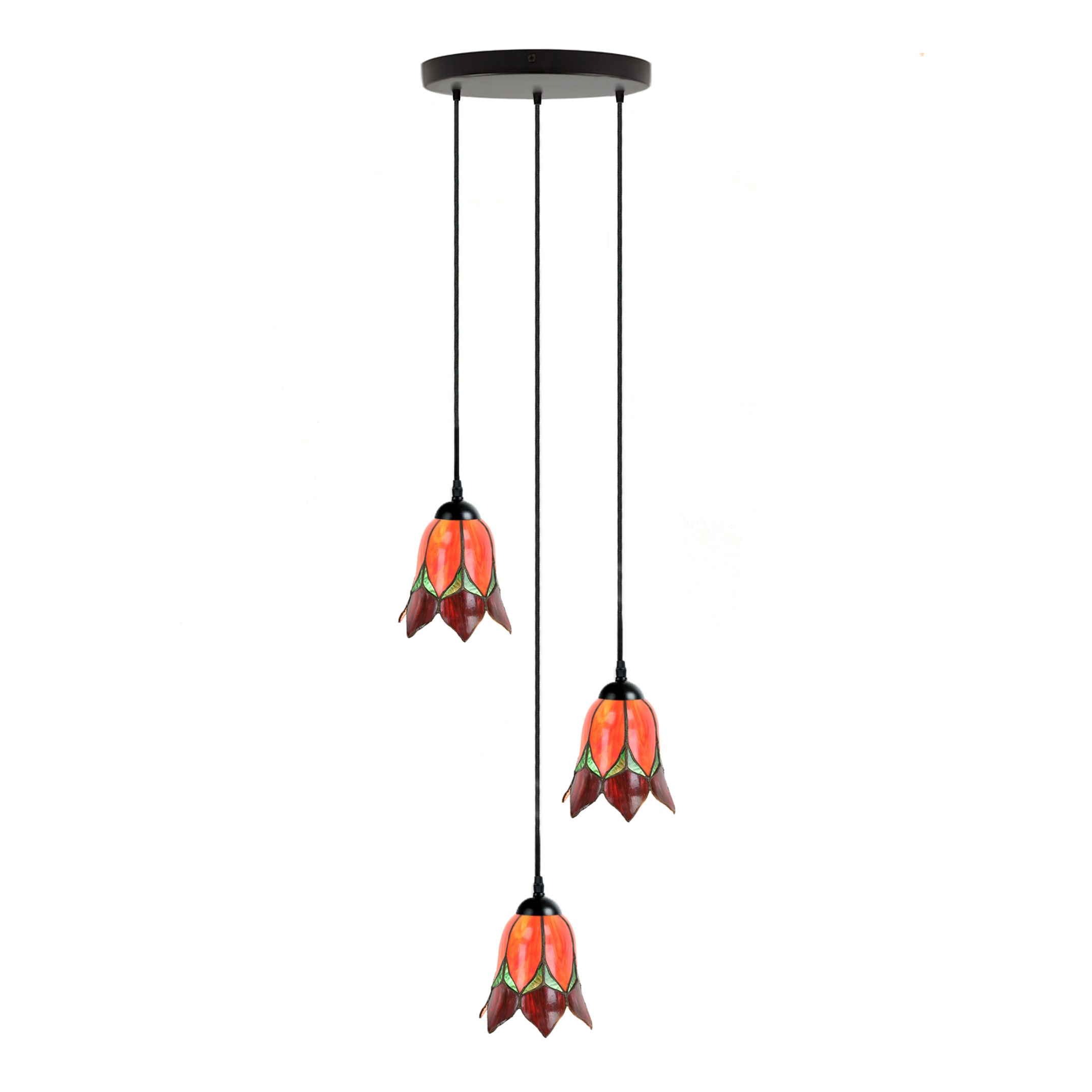 Tiffany Kroonluchter Lovely Flower Red 3