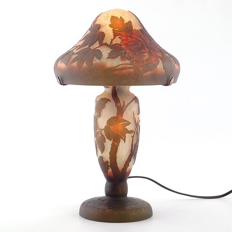Tafellamp Pate-de-verre Roses Tafellamp Pate-de-verre Roses